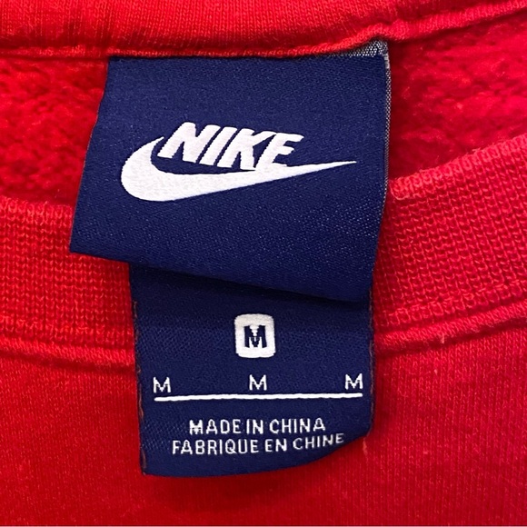 Nike Red Crewneck Sweatshirt Size Medium-Unisex - Picture 4 of 6